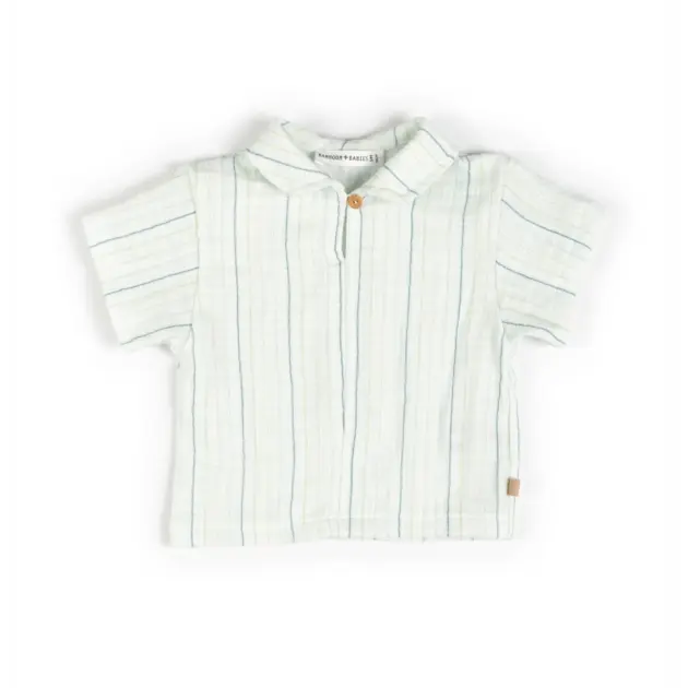 Shirt con colletto - STRIPE ACQUA