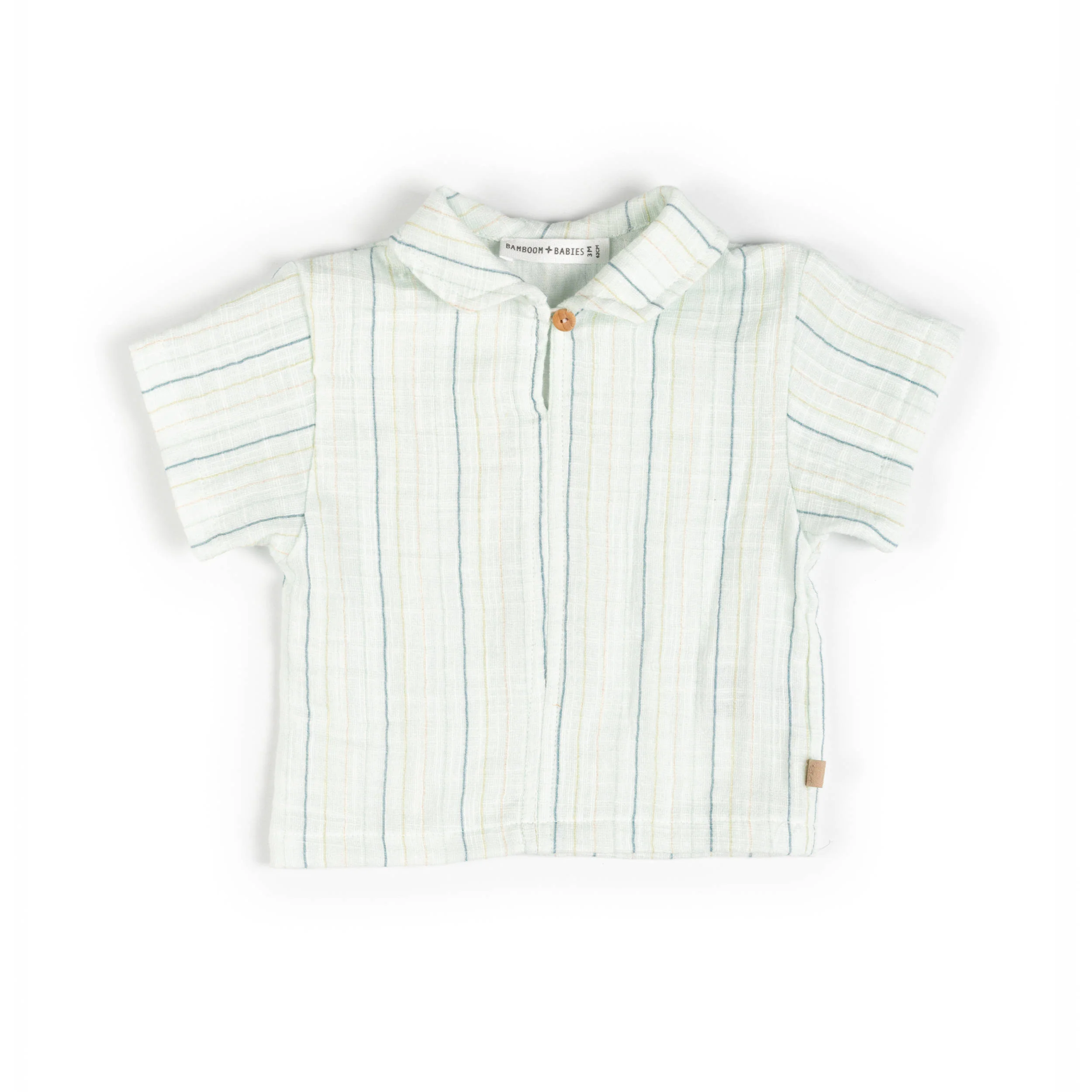 Shirt con colletto - STRIPE ACQUA