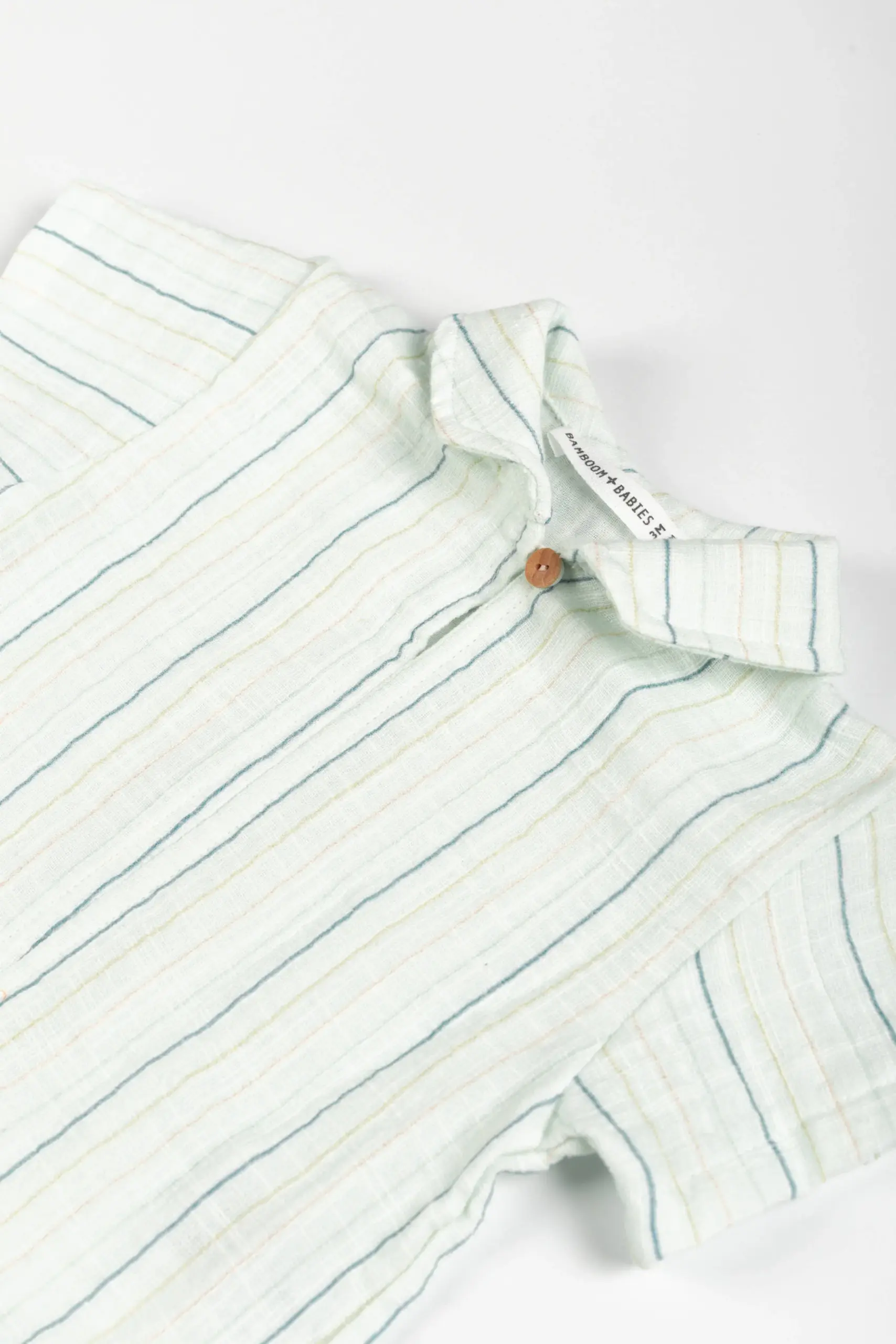 Shirt con colletto - STRIPE ACQUA - immagine 2