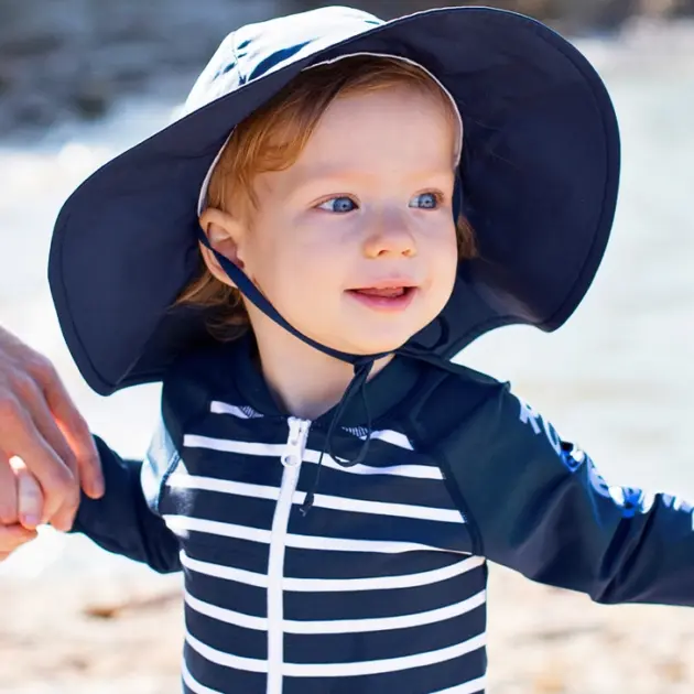 Cappello protettivo da sole per bambini blu navy