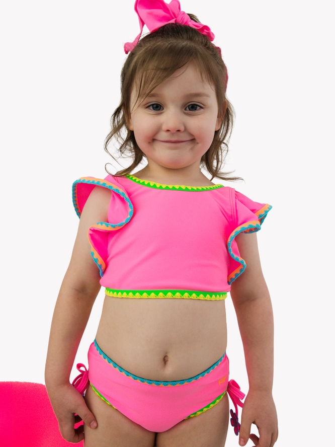 Costume da bagno tankini 2 pezzi , con dettaglio crochet e farfalla - immagine 8