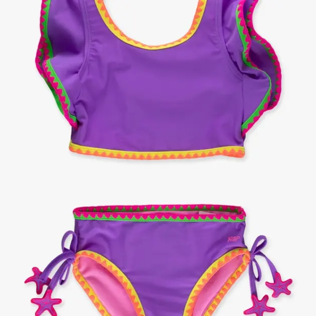 Costume da bagno tankini 2 pezzi , con dettaglio crochet e farfalla
