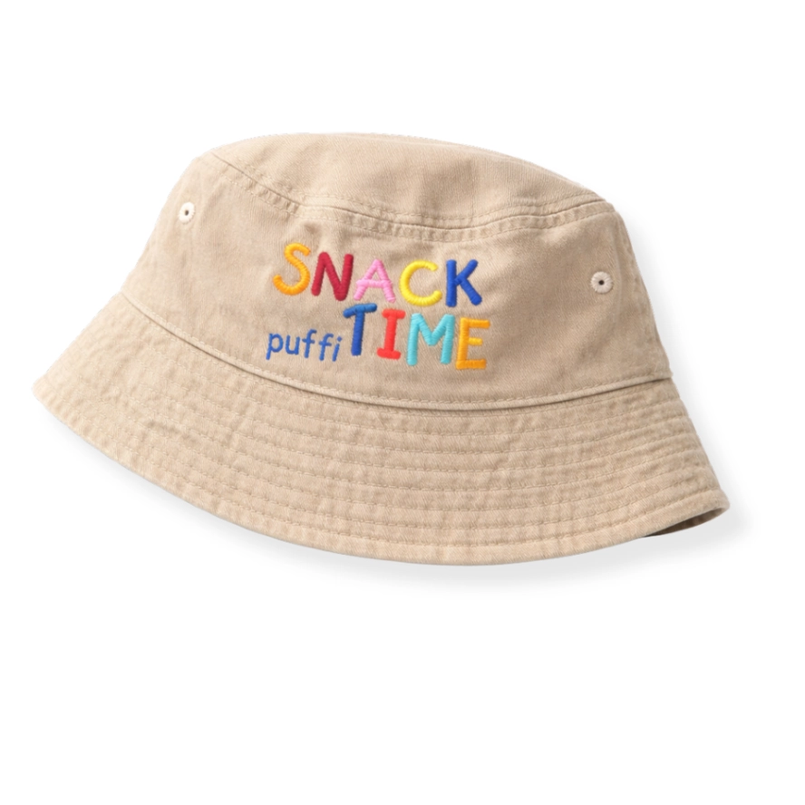 Cappello a secchiello per bambini Puffi Snack Time – protezione UPF50+ | beige