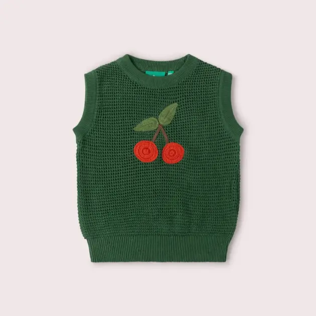 Maglione Lavorato a Maglia Piccola Ciliegia