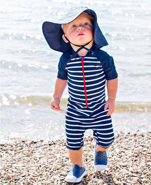 Cappello protettivo da sole per bambini blu navy - immagine 3