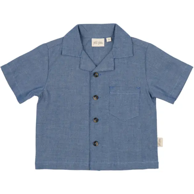 camicia elegante  - Blu denim