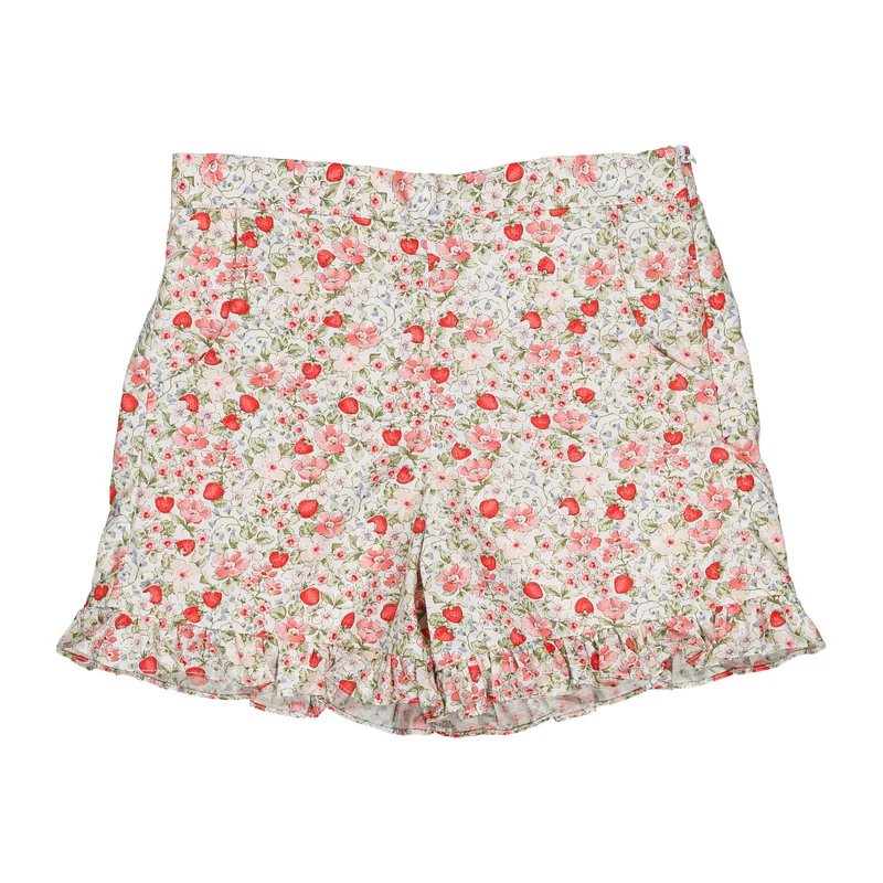 Nolana, pantaloncini da bambina, stampa rosso ciliegia